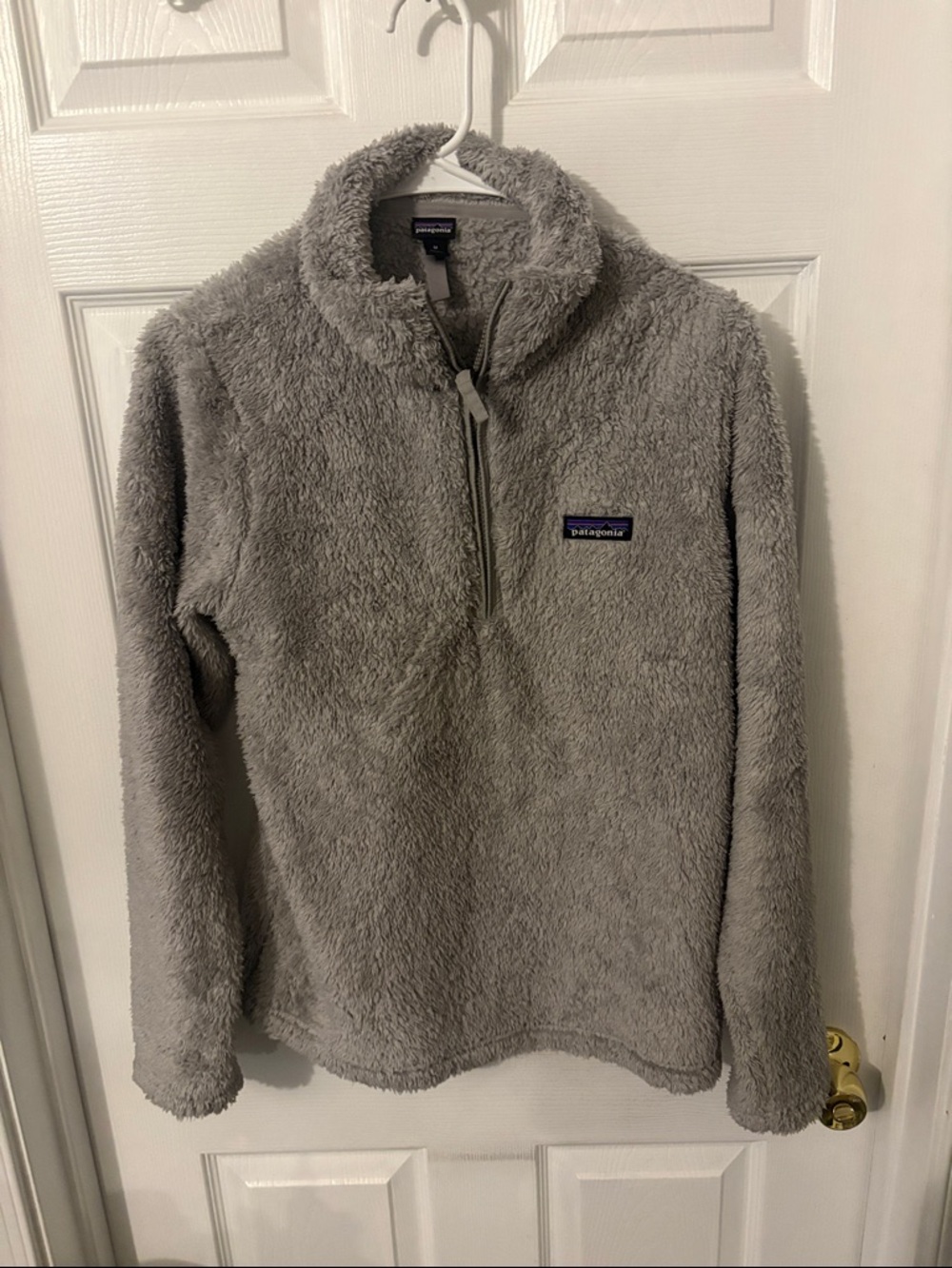 Patagonia Kids Gray Plush Quarter‑Zip Fleece Pullover